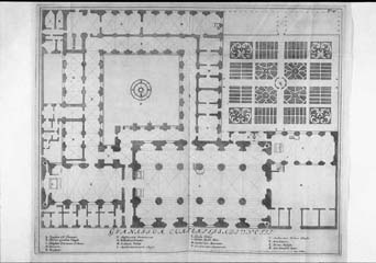 Floor plan of Danzig Academy, in the former Franciscan Monastery, now the National Museum (courtesy Herzog August Bibliothek)