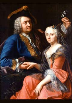 Portrait of Johann Christoph Gottsched and Luise Gottsched (Kulmus)
