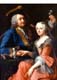 Decorative thumbnail-sized portrait of Johann Christoph Gottsched and Luise Gottsched (Kulmus)