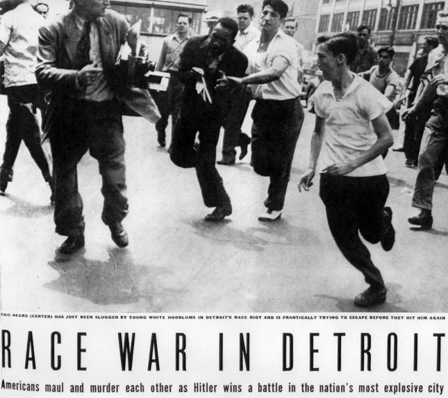 Image result for race rioting hits detroit