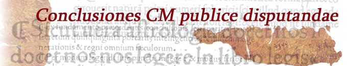 Conclusiones CM publice disputandae