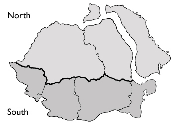 Entire Regional Map of Romania