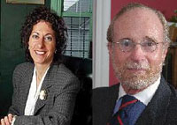 head shot of Lynette Labinger and John Roney